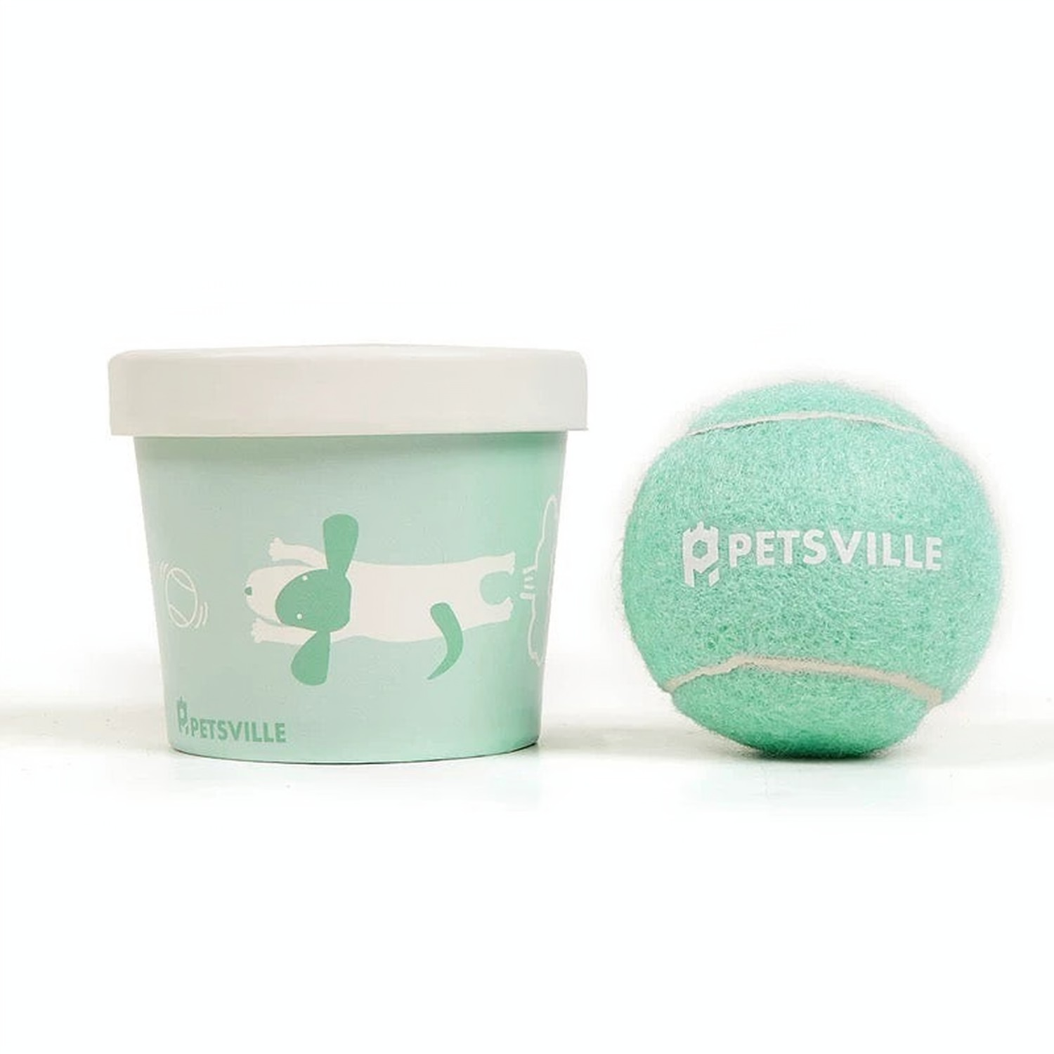 Ice Cream Tennis Ball Dog Toy